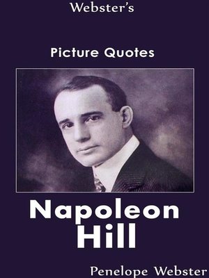 cover image of Webster's Napoleon Hill Picture Quotes